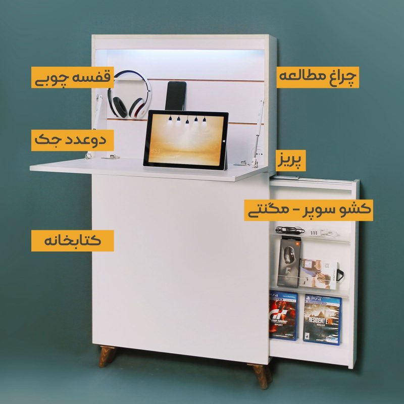 میز تحریر تاشو دیواری مدل D1 - تصویر 10