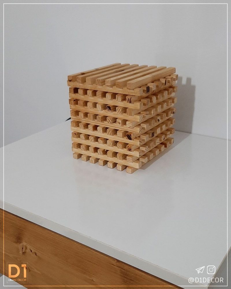 چراغ خواب چوبی - دیوان دکور - Image 2