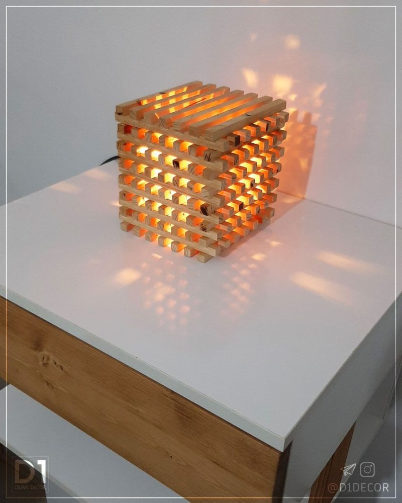 چراغ خواب چوبی - دیوان دکور - Image 3