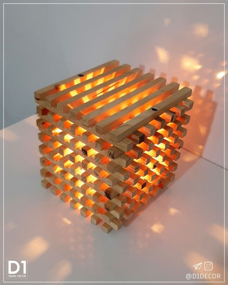 چراغ خواب چوبی - دیوان دکور - Image 6