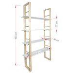 کتابخانه نردبانی مدل D1-N03 - دیوان دکور - تصویر 6