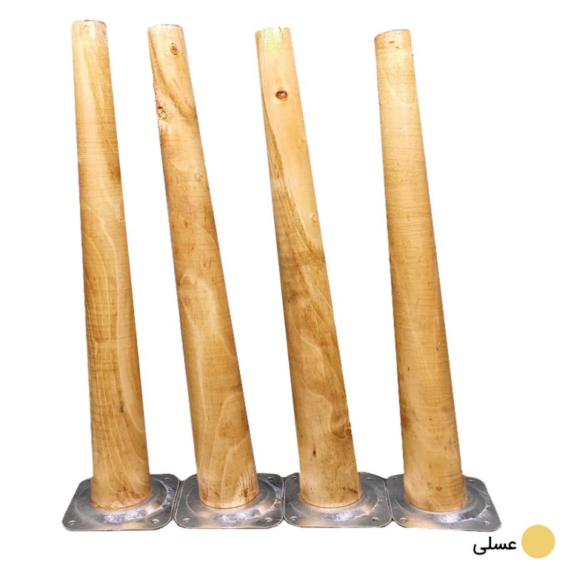 پایه چوبی مخروطی 45 سانتی متری رنگ عسلی