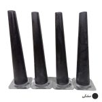 پایه میز چوبی مخروطی 25 سانتی رنگ مشکی