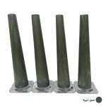 پایه میز چوبی مخروطی 25 سانتی رنگ سبز تیره