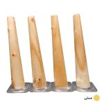 پایه میز چوبی مخروطی 25 سانتی رنگ عسلی